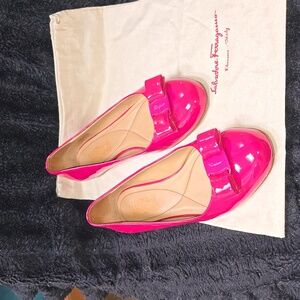 Ferragamo Varina Bright Pink Patent